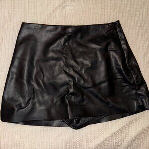 Express Black Leather Skirt